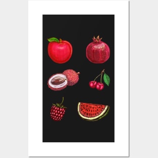 Pack of Fruits Stickers Posters and Art